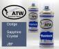 Preview: Dodge, Sapphire Crystal, JBF: 400ml Sprühdose + 400ml Klarlack - Set, von ATW Autoteile West.